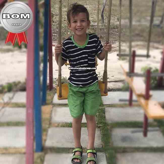 Conjunto Listrado Infantil P/M/G 3 a 6 anos 