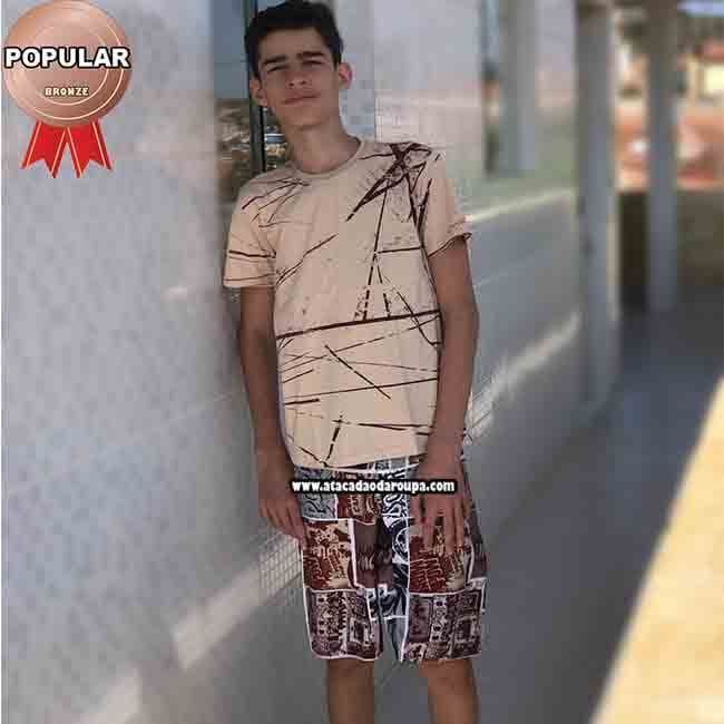 Bermudas de Tactel Infanto Juvenil