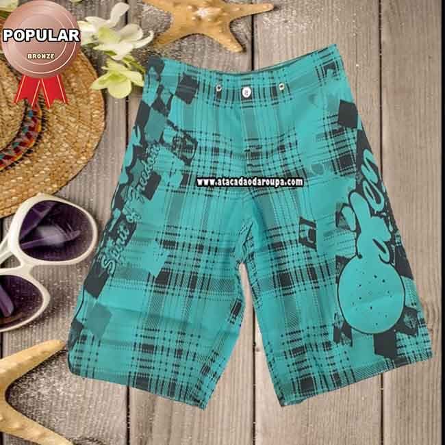 Bermudas de Tactel Infanto Juvenil