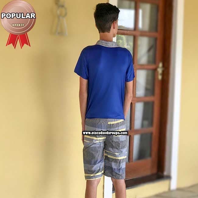 Bermuda Brim Juvenil cós elástico 9 a 11anos