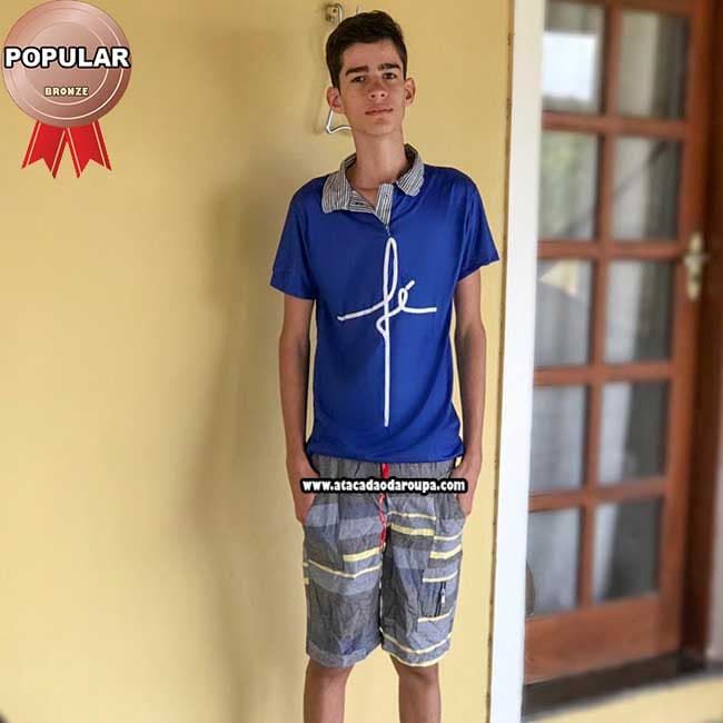 Bermuda Brim Juvenil cós elástico 9 a 11anos