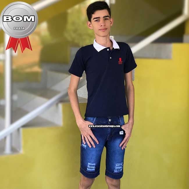 Bermuda Jeans Juvenil Barrinha 30 ao 36