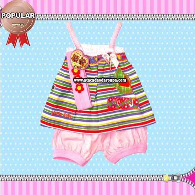 KIT Conjuntos e Vestidos Feminino Bebê 3 a 8 Meses