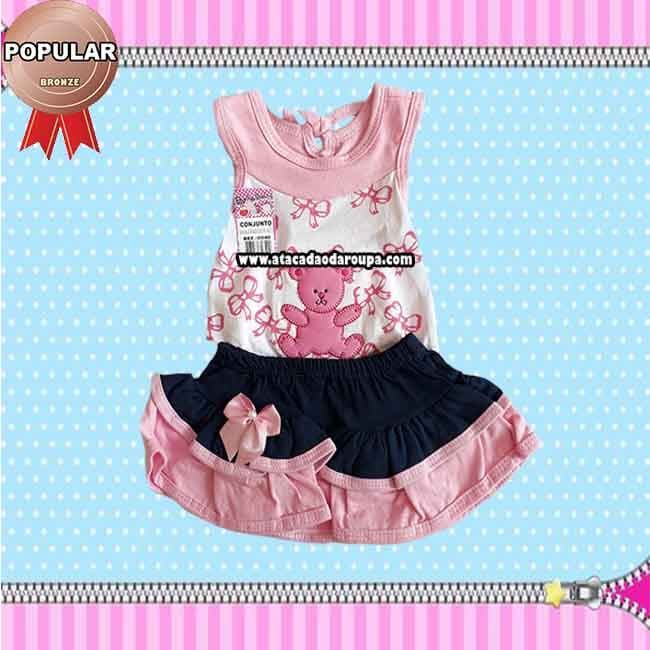 KIT Conjuntos e Vestidos Feminino Bebê 3 a 8 Meses