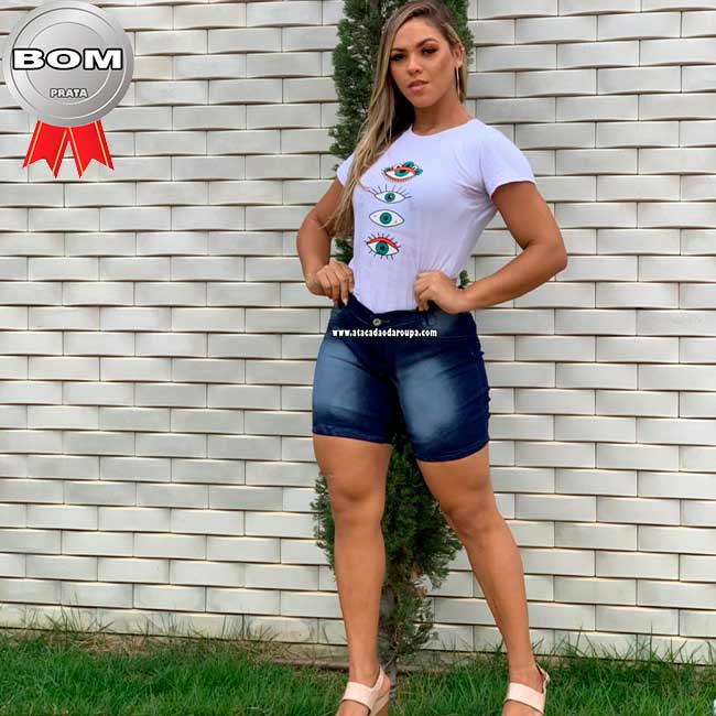 Bermuda Jeans Feminina Intermediária