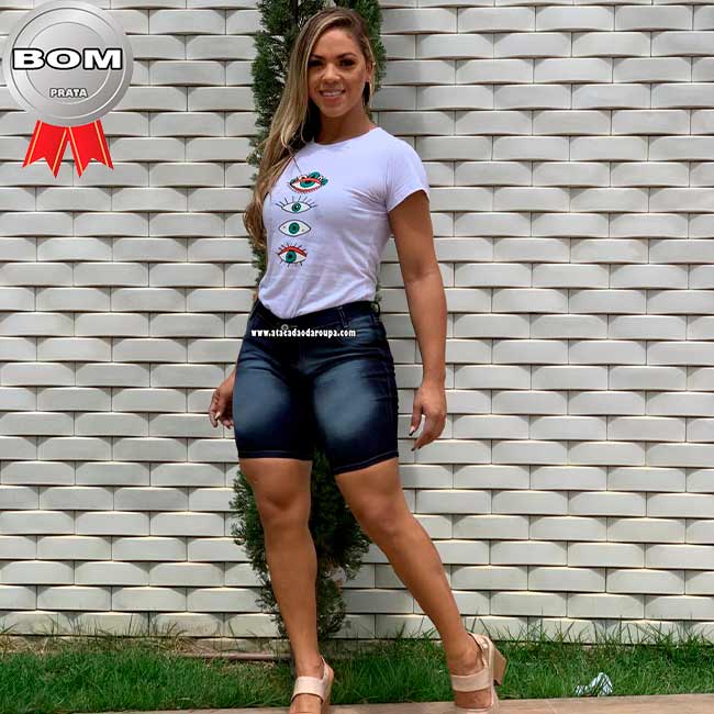 Bermuda Jeans Feminina Intermediária