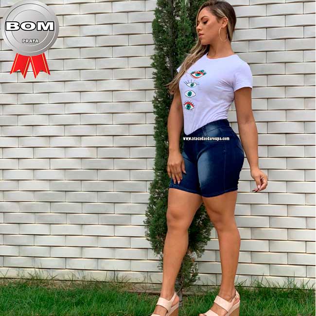 Bermuda Jeans Feminina Intermediária
