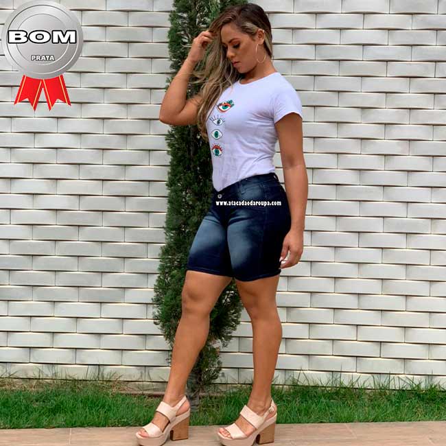 Bermuda Jeans Feminina Intermediária