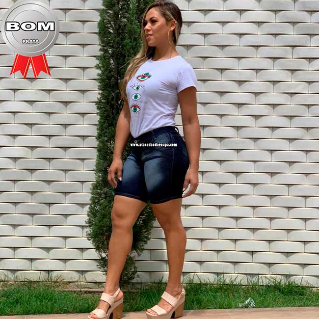 Bermuda Jeans Feminina Intermediária