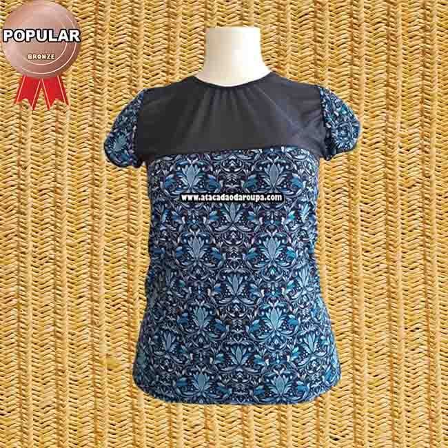 KIT blusas Varios Modelos e Estampas em Liganete M