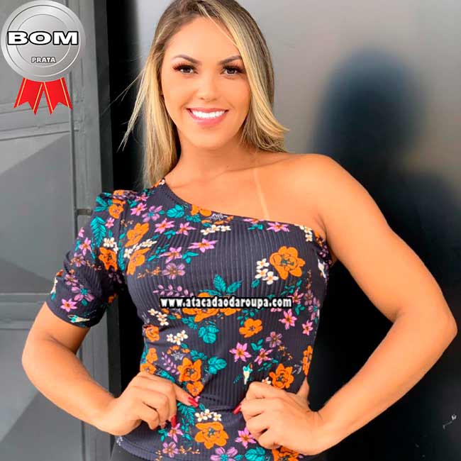 Blusas Estampadas Malha Canelada G Blusas Estampadas Malha Canelada G
