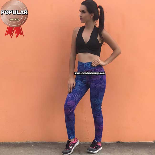 Calça Legue Suplex Fitness Estampada