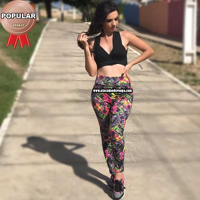 Calça Legue Suplex Fitness Estampada