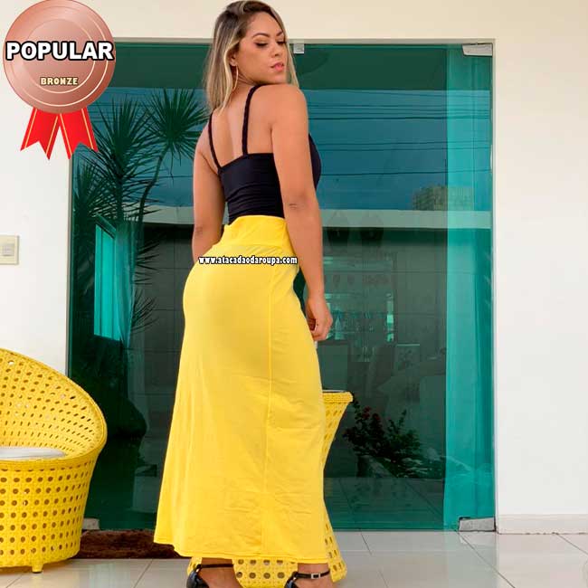 Saia Longa Lisa com Strass M