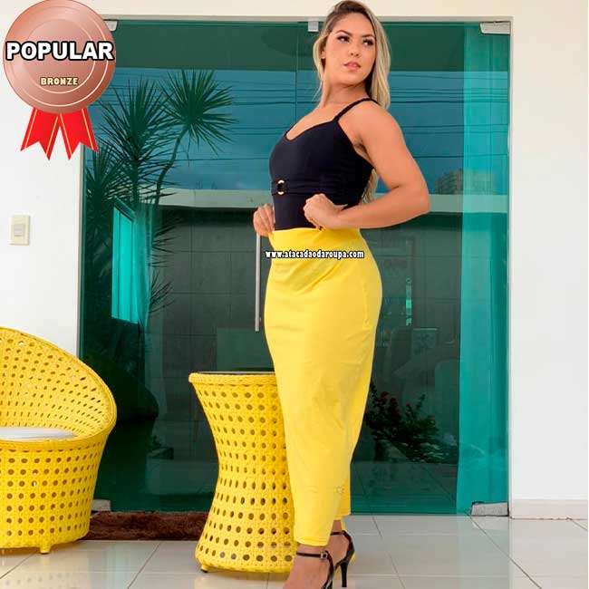 Saia Longa Lisa com Strass M