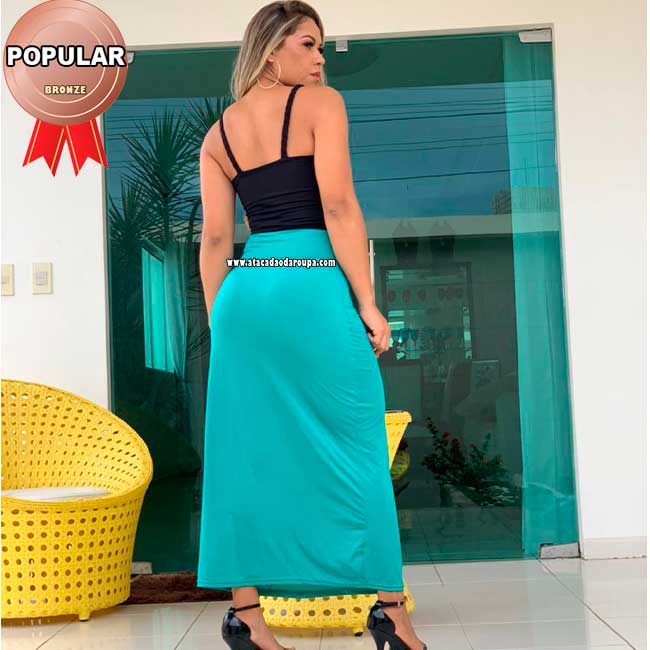 Saia Longa Lisa com Strass M