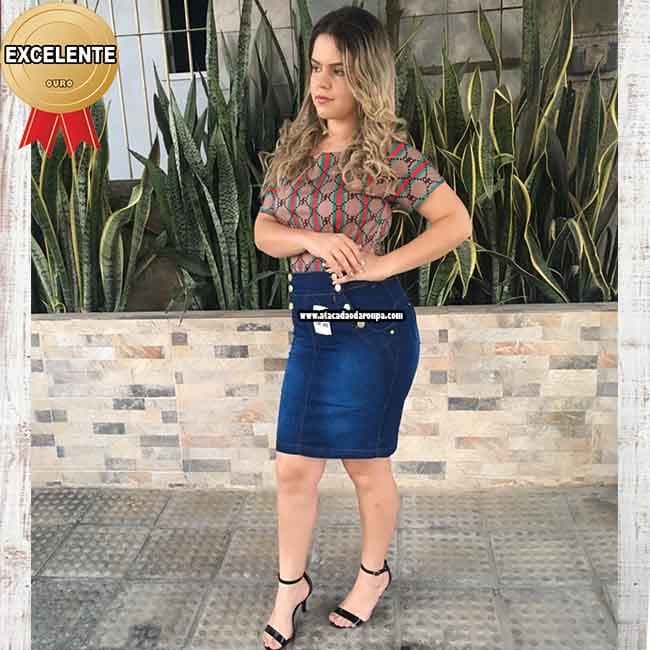 Saia Jeans Evangélica C/ Lycra 38 ao 46