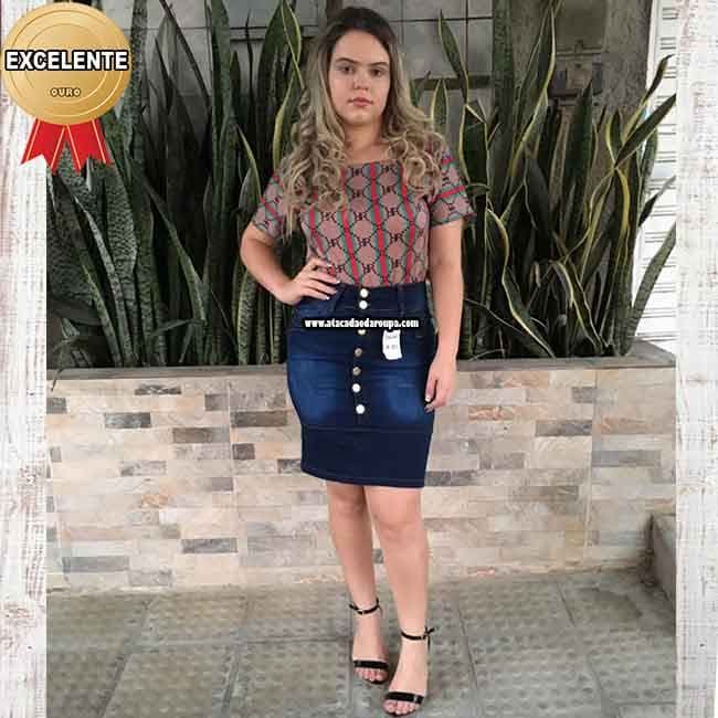 Saia Jeans Evangélica C/ Lycra 38 ao 46