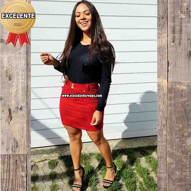 Saia Secretária Sarja C/ Lycra 36 ao 44