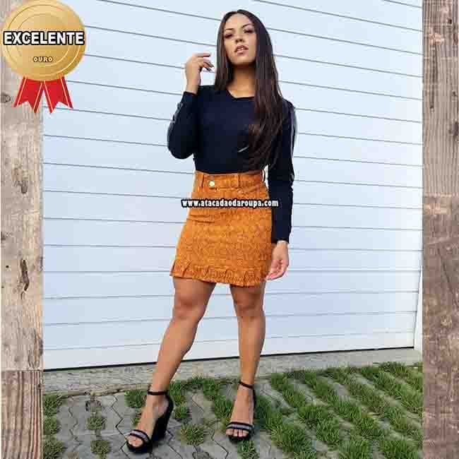 Saia Secretária Sarja C/ Lycra 36 ao 44