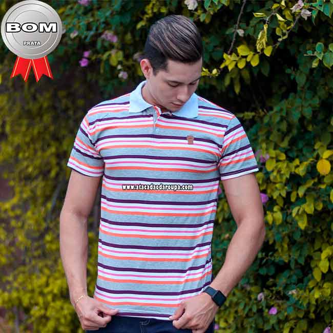 Camisa Gola Polo Masculina Listrada