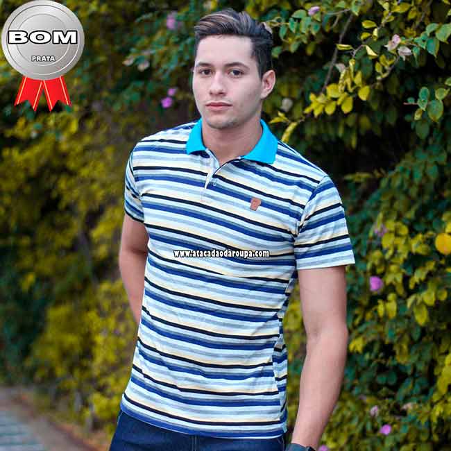 Camisa Gola Polo Masculina Listrada
