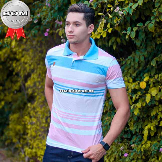 Camisa Gola Polo Masculina Listrada
