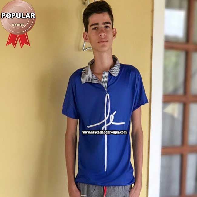 Camisa Gola Polo em Pv Juvenil Camisa Gola Polo em Pv Juvenil