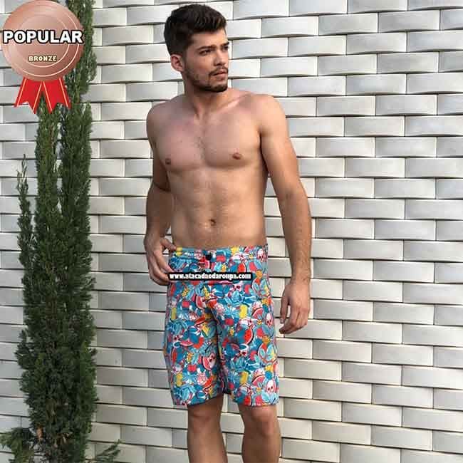 Bermudas Tactel adulto Estampada