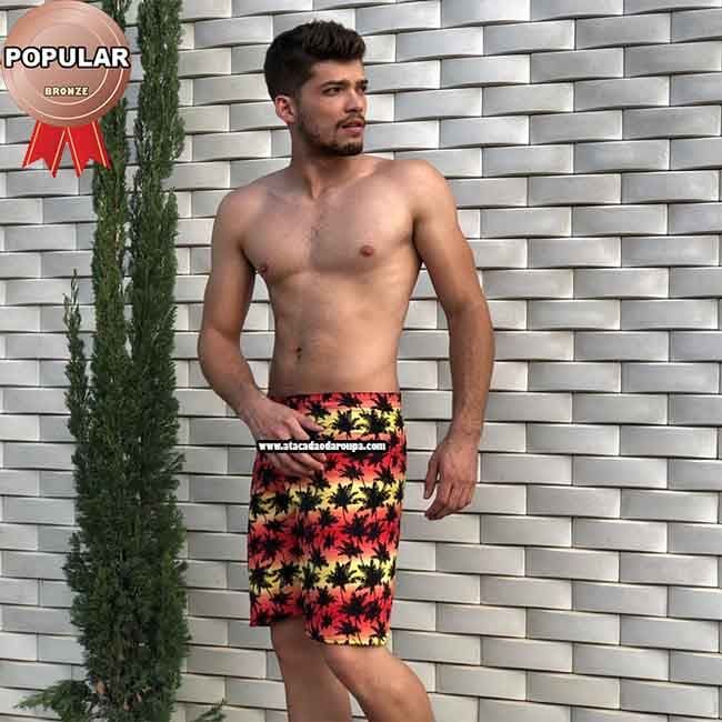 Bermudas Tactel adulto Estampada