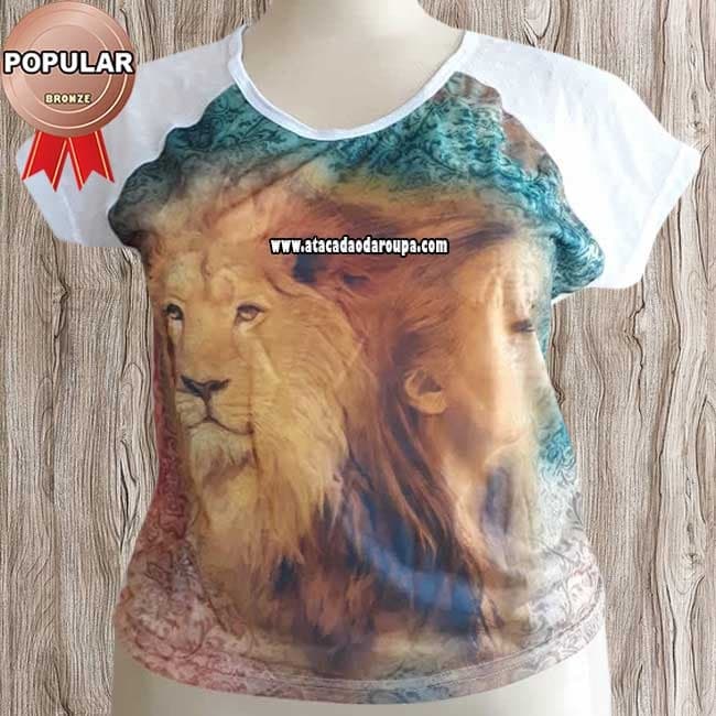 Blusa Sublimada GG Com Tule 