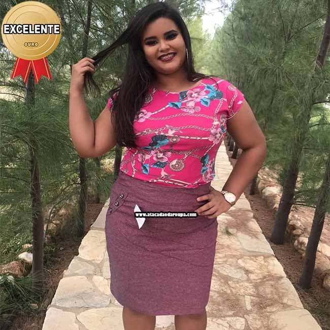Saia Brim C/ Lycra Moda Evangélica