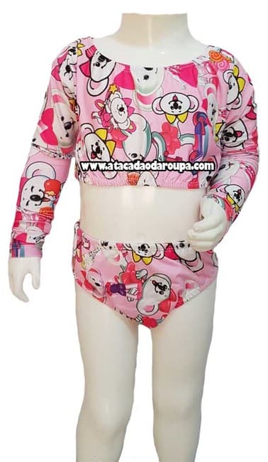 Biquine Infantil Manga Longa Pmg 4 ao 8 anos Biquine Infantil Manga Longa Pmg 4 ao 8 anos