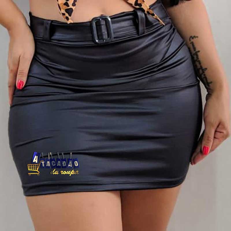 Saia Feminina Em Couro Fake Saia Feminina Em Couro Fake