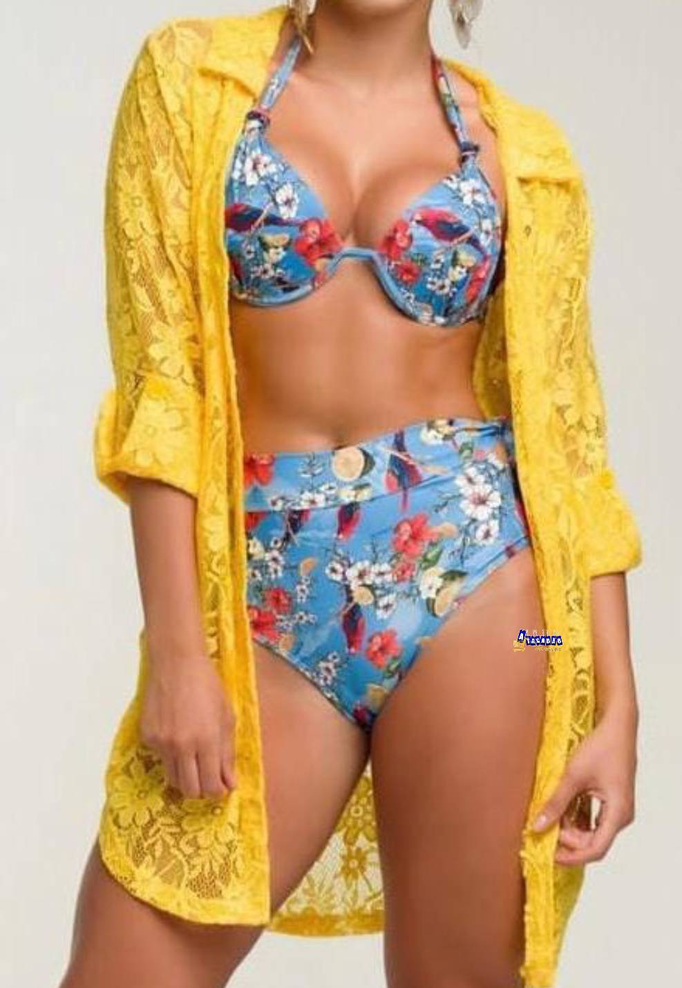 Chemise Saída de Praia Com Botões Chemise Saída de Praia Com Botões