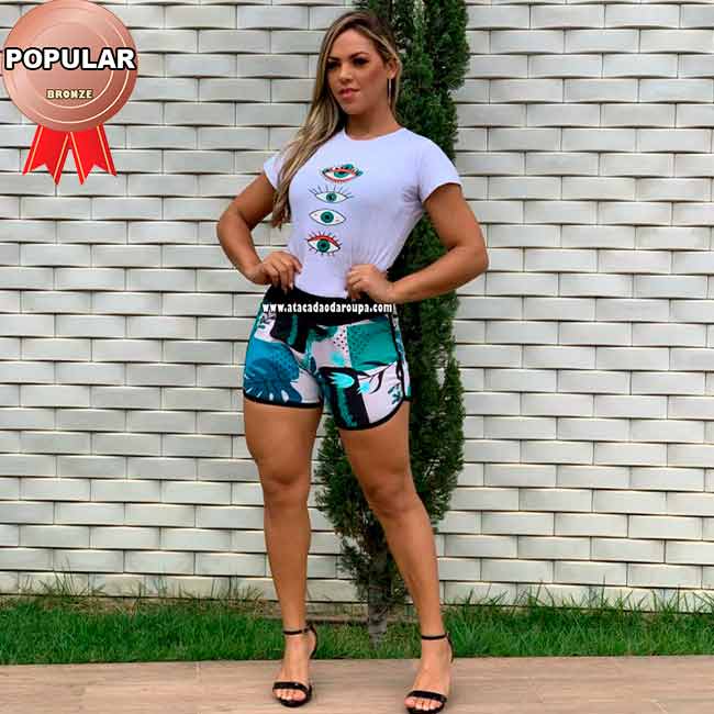 Short Crepe Cós Poliéster