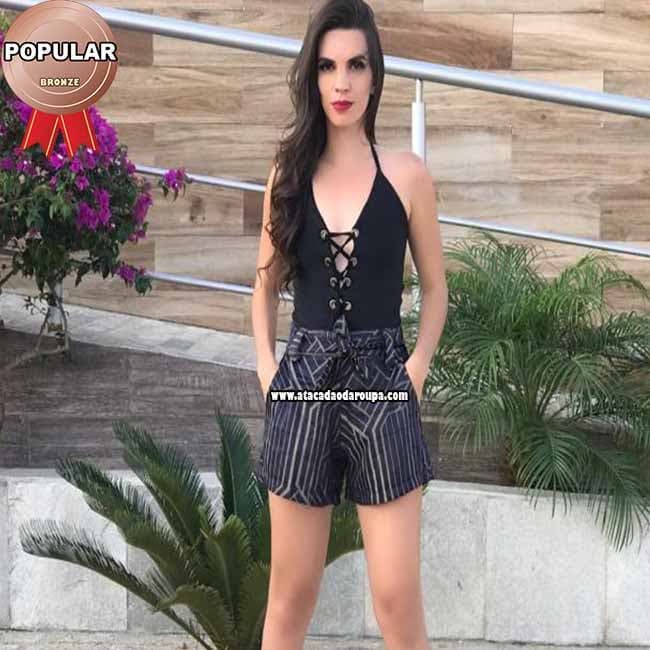 Short Em Tricoline com Bolso M/G Short Em Tricoline com Bolso M/G