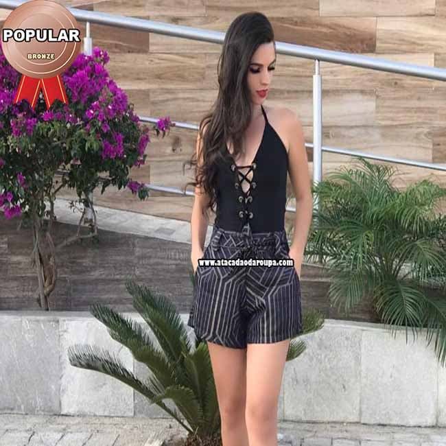Short Em Tricoline com Bolso M/G Short Em Tricoline com Bolso M/G
