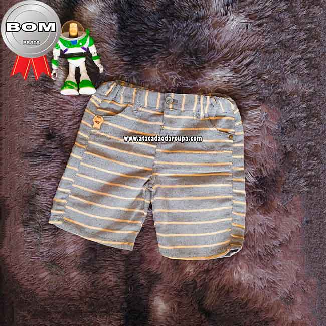 Bermudas Infantil Brim Listrados 1 a 8 Anos Bermudas Infantil Brim Listrados 1 a 8 Anos