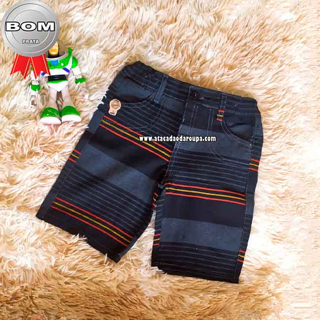 Bermudas Infantil Brim Listrados 1 a 8 Anos Bermudas Infantil Brim Listrados 1 a 8 Anos