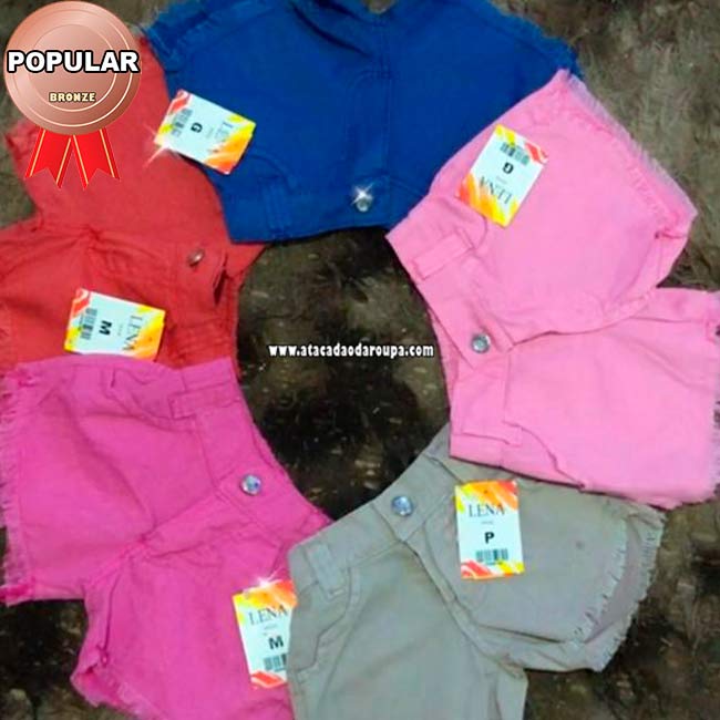 Short Infantil Brim Sarja Colorido 3 a 5 Anos Short Infantil Brim Sarja Colorido 3 a 5 Anos