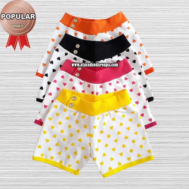 Short Infantil em Cotton Short Infantil em Cotton