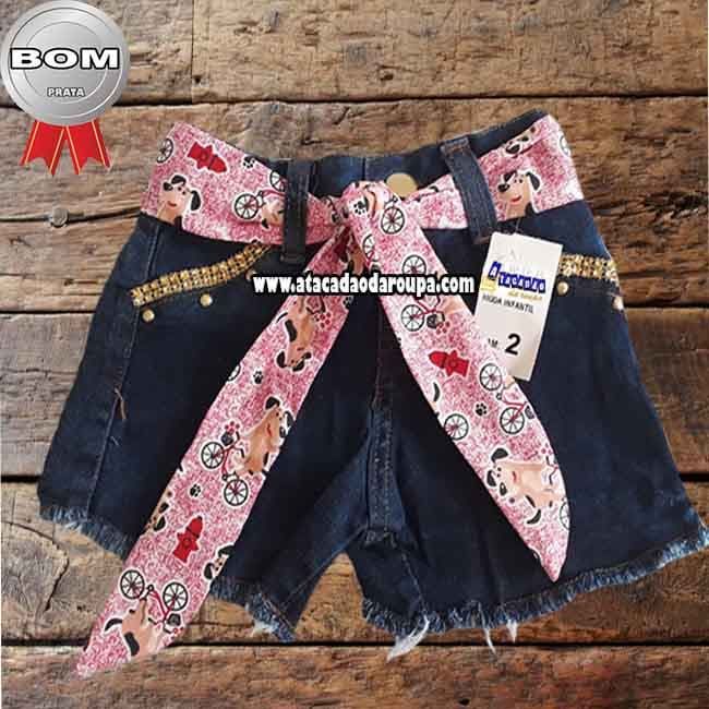 Short Jeans Infantil Cinto Personalizado Short Jeans Infantil Cinto Personalizado