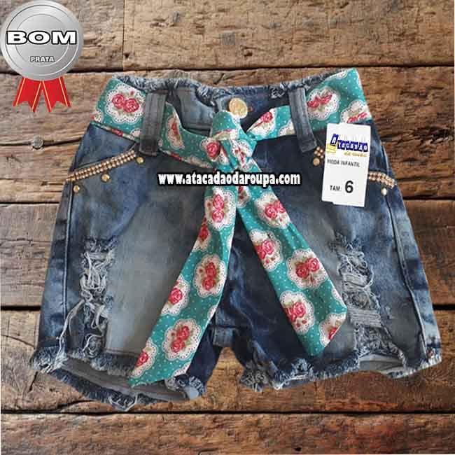 Short Jeans Infantil Cinto Personalizado Short Jeans Infantil Cinto Personalizado