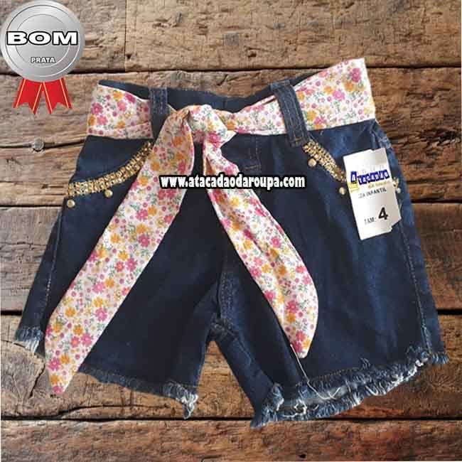 Short Jeans Infantil Cinto Personalizado Short Jeans Infantil Cinto Personalizado
