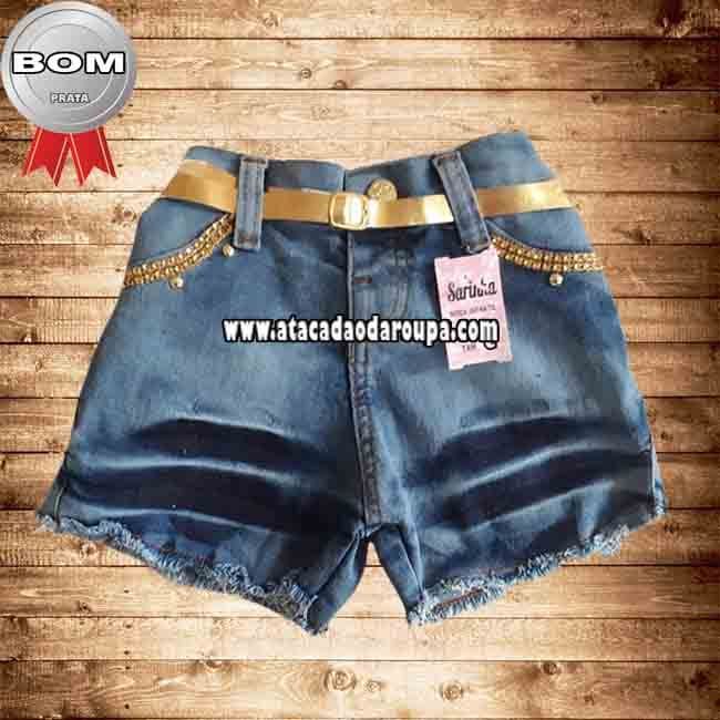 Short Jeans Infantil com Cinto