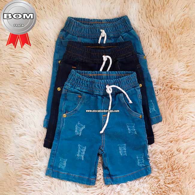 Short Jeans Infantil Masculino Cordão Short Jeans Infantil Masculino Cordão