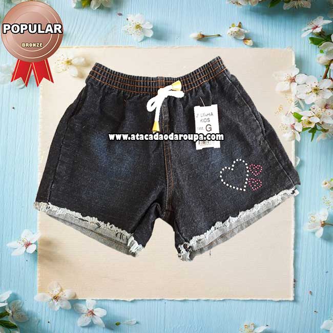 Short Jeans Infantil Elástico Short Jeans Infantil Elástico