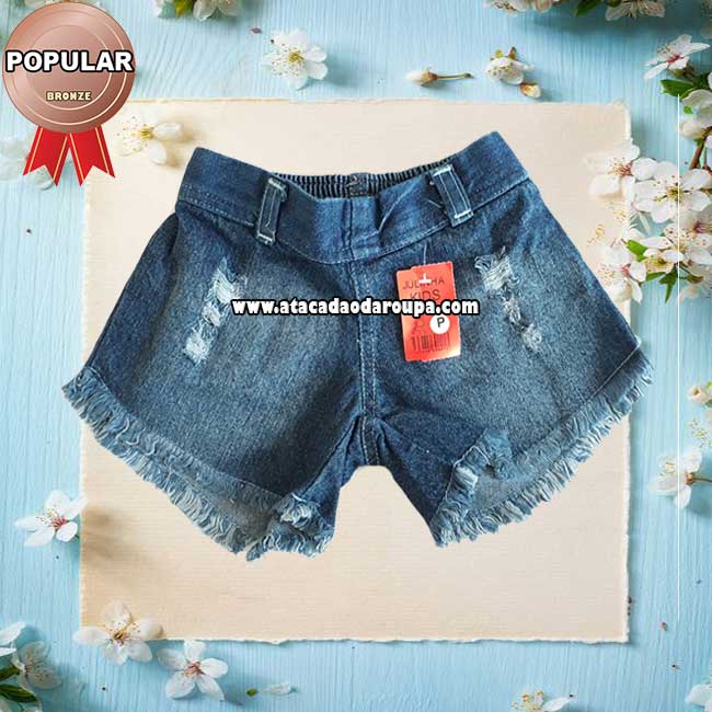 Short Jeans Infantil Elástico Short Jeans Infantil Elástico