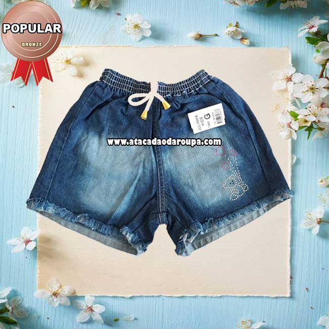 Short Jeans Infantil Elástico Short Jeans Infantil Elástico